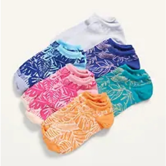 NWT Old Navy Novelty Ankle Socks 6-Pack  Color: Tropical Floral OS - Picture 1 of 1